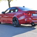 BMW M3 F80 in Imola-Rot mit BMW M Performance-Zubehör BMW M3 F80 in Imola-Rot mit BMW M Performance-Zubehör