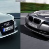 Audi-A6-C7-BMW-5er-F10-Bildvergleich-Front-schraeg