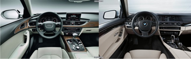 Audi-A6-C7-BMW-5er-F10-Bildvergleich-Interieur Audi-A6-C7-BMW-5er-F10-Bildvergleich-Interieur