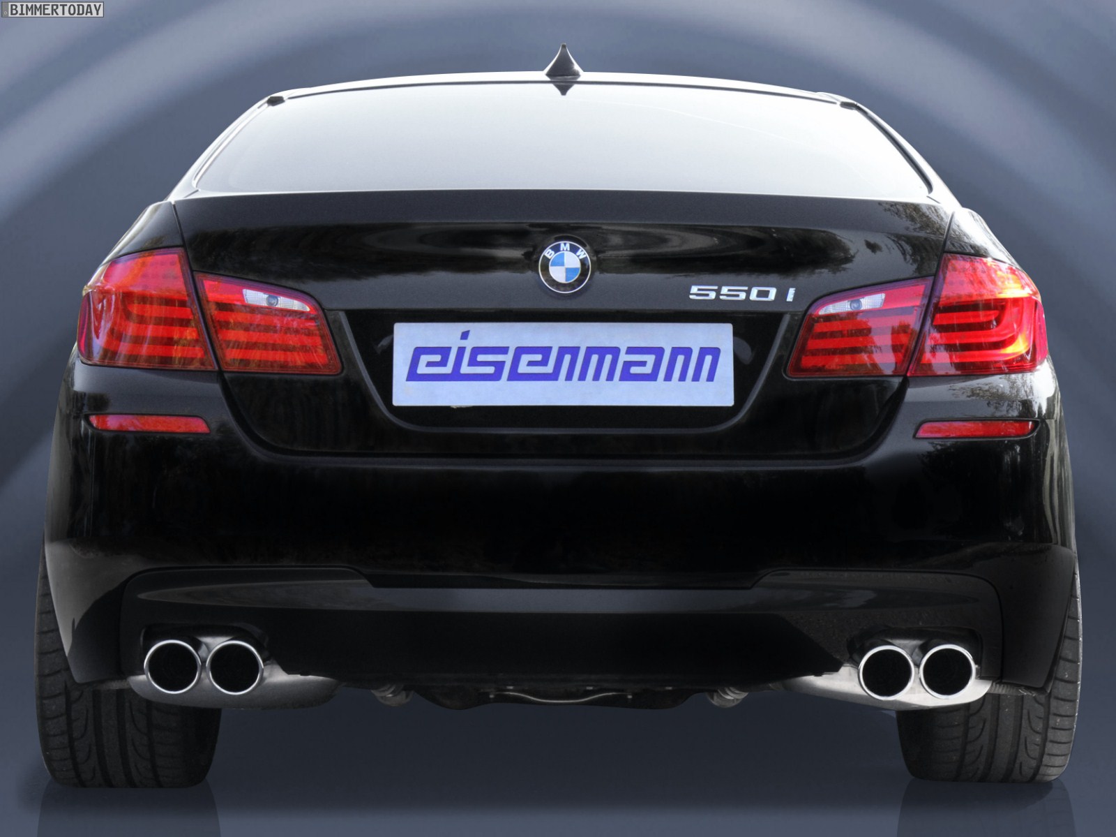 Edelstahl-Endschalldämpfer von Eisenmann für den BMW 550i F10