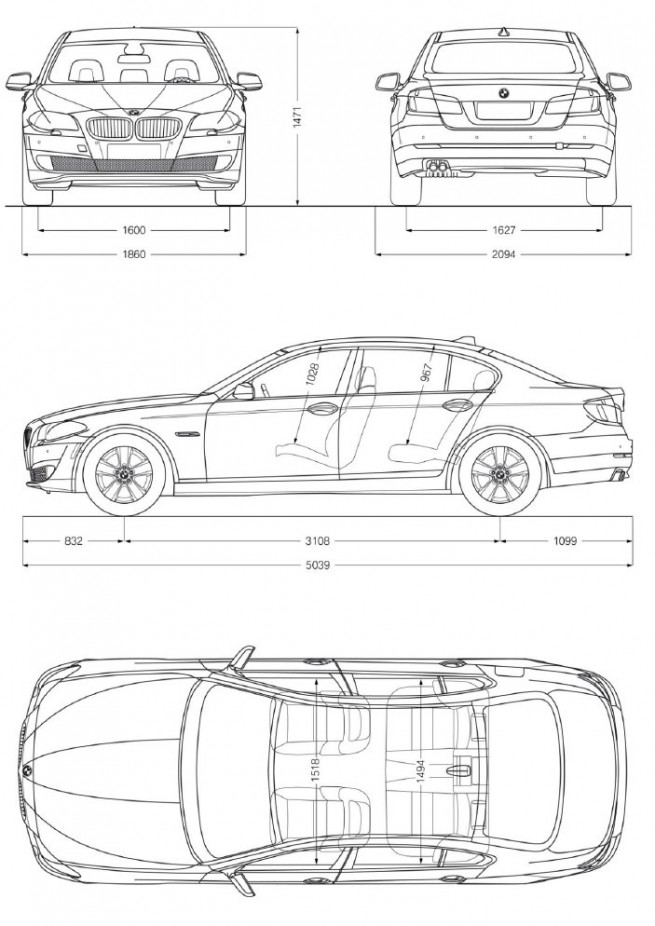 BMW-5er-Langversion-Abmessungen
