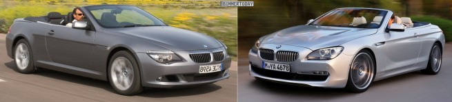 BMW-6er-Cabrio-E64-F12-Vergleich-Front-schraeg BMW-6er-Cabrio-E64-F12-Vergleich-Front-schraeg