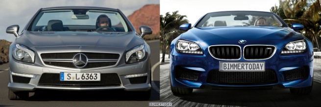 BMW-M6-Cabrio-F12-Mercedes-SL-63-AMG-2012-Bild-Vergleich-Front