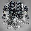BMW-V8-S65-Grundmotor-mit-Ansaugtrichtern