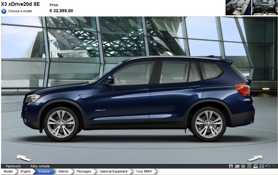 Bmw x3 konfigurator