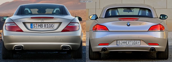 BMW-Z4-E89-Mercedes-SLK-R172-Heck