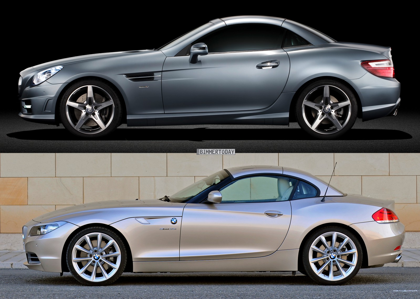 BMW-Z4-E89-Mercedes-SLK-R172-Seite-geschlossen