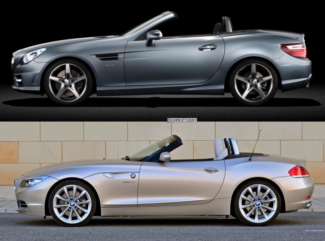 BMW-Z4-E89-Mercedes-SLK-R172-Seite-offen