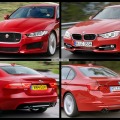 Bild-Vergleich: Jaguar XE 2015 trifft BMW 3er F30 Limousine