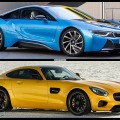 Bild-Vergleich: Mercedes GT vs. BMW i8 im Sportwagen-Duell