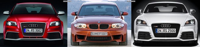 Bildvergleich-Audi-RS3-BMW-1er-M-Audi-TT-RS Bildvergleich-Audi-RS3-BMW-1er-M-Audi-TT-RS
