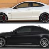Bildvergleich-BMW-M3-E92-Mercedes-C63-AMG-Coupé-Seite
