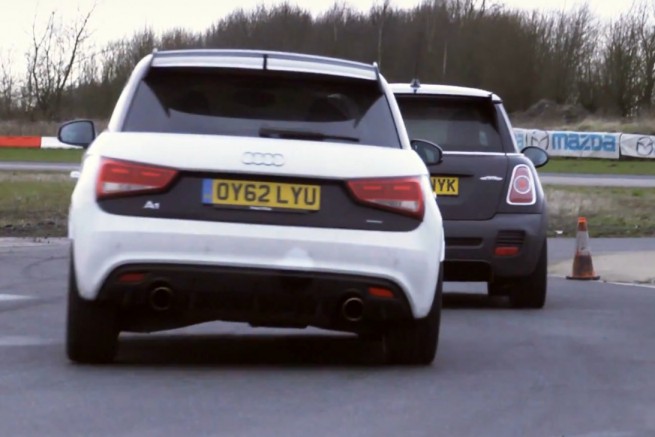 MINI-John-Cooper-Works-GP-R56-vs-Audi-A1-quattro-Video