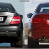 Mercedes-C-Klasse-Coupé-BMW-3er-Coupé-Bildvergleich-Heck