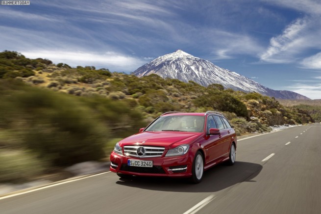 C 350 CDI, T-Modell, Avantgarde (BR 204, 2011), Feueropal, Schwarz/ Lomobeige
